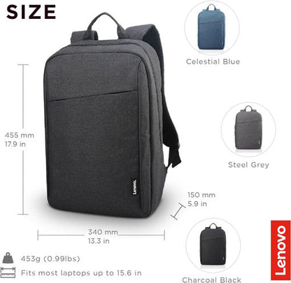 [2024 Flash Sale + Free Shipping]Lenovo B210 15.6 inch Casual Laptop Backpack & T210 15.6 Inch Toploader Laptop Backpack – Black