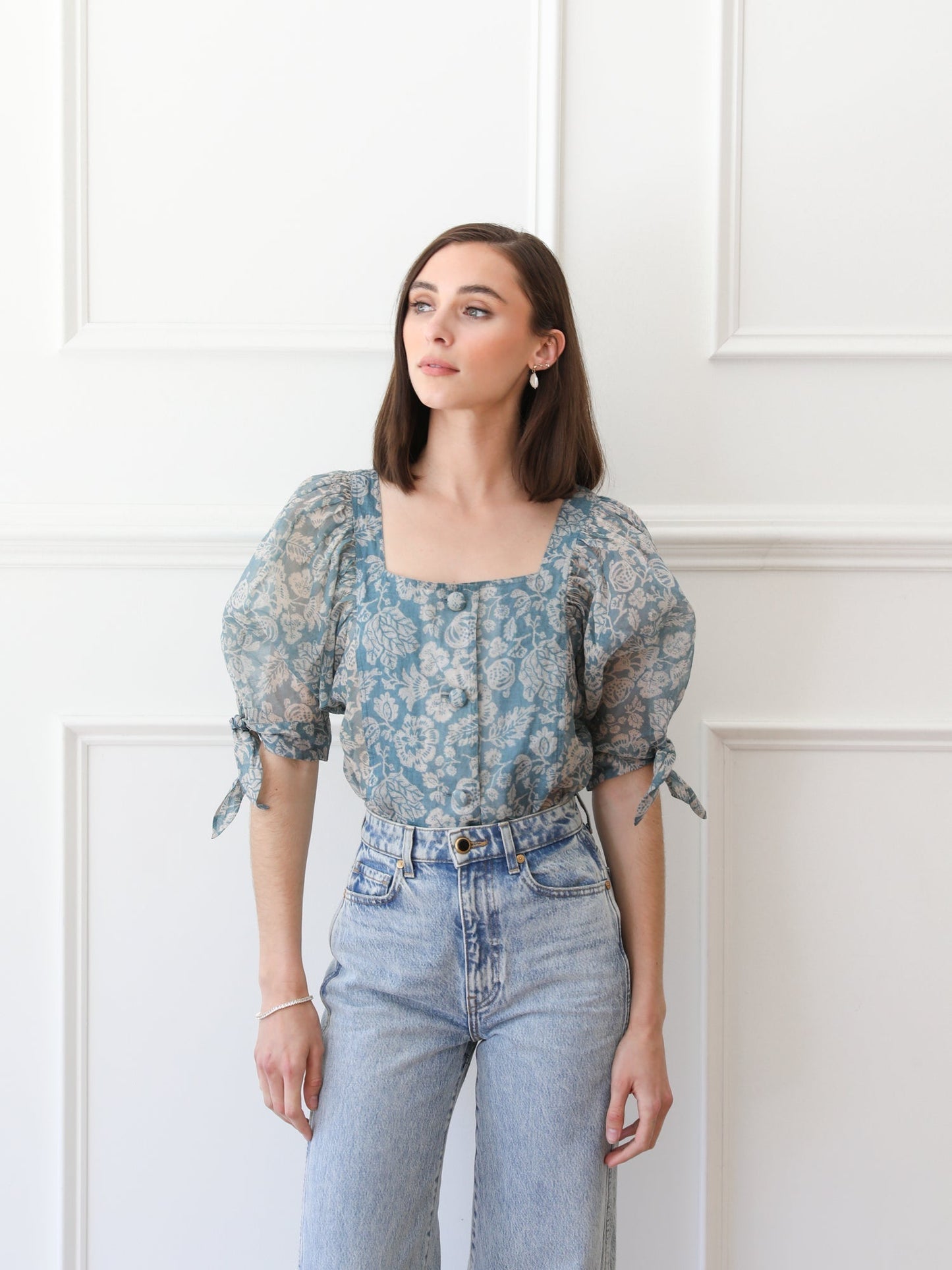 Evelyn Top in Blue Mist