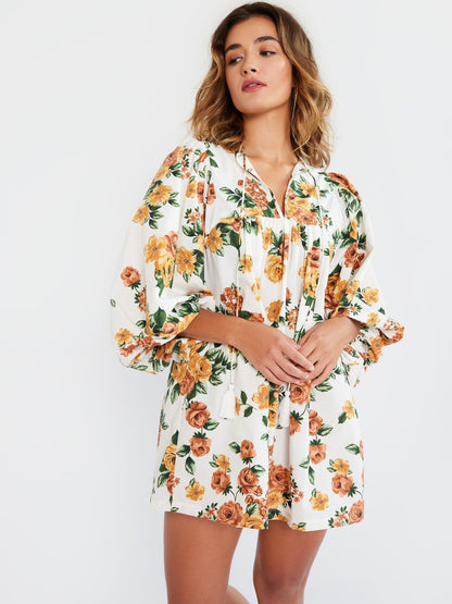 Daisy Dress in Antique Rose Floral