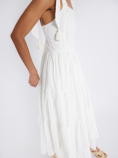 Daphne Dress in Pearl Polka Dot Eyelet